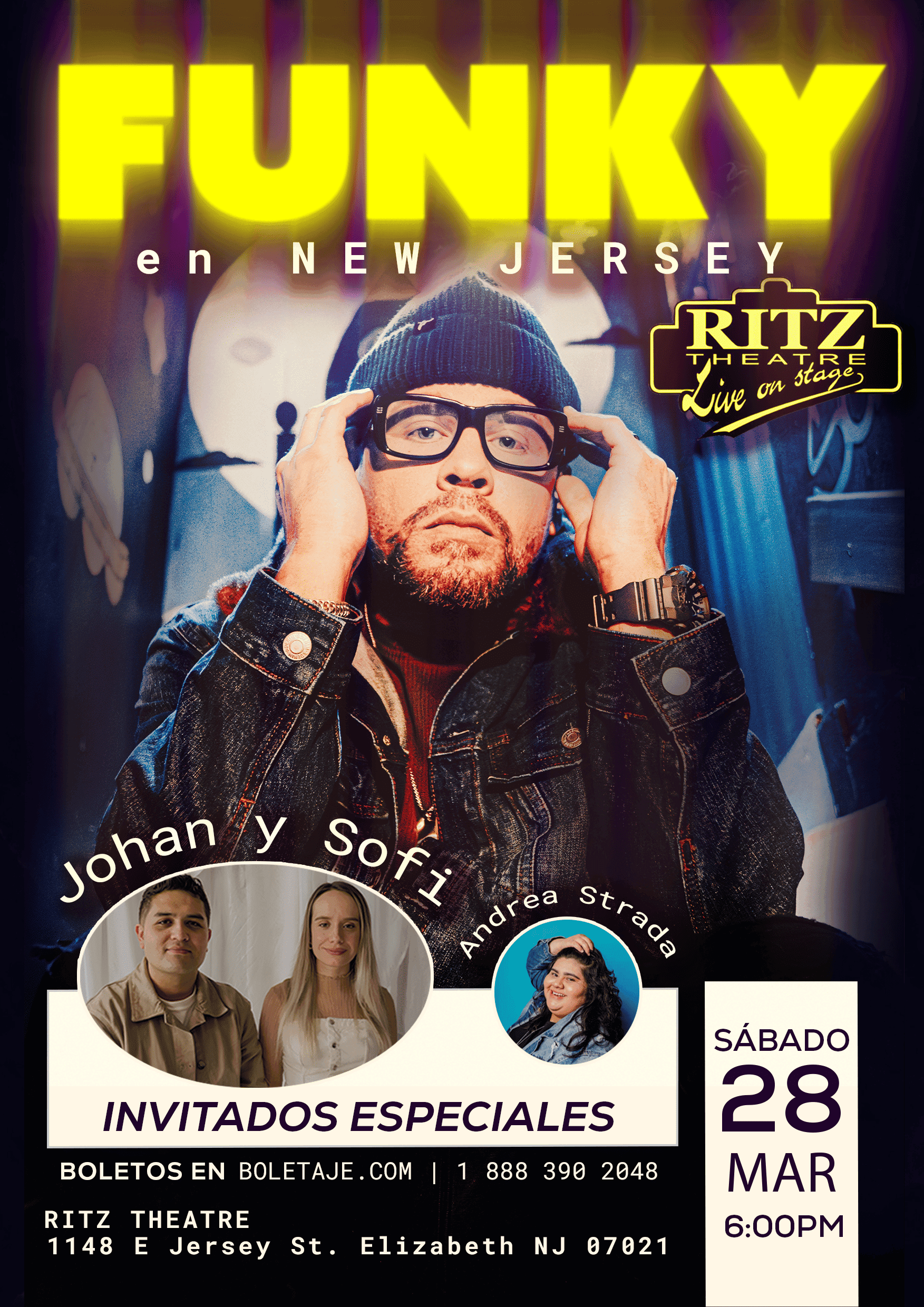Funky, Johan y Sofi, Andrea Strada - New Jersey