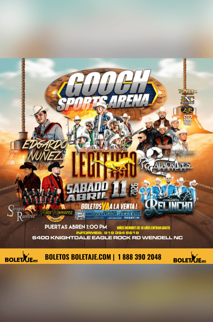 Legitimo, Edgardo Niñez, Alacranes Musical, Serapio Ramirez, Alex Ramirez y Conjunto Relincho