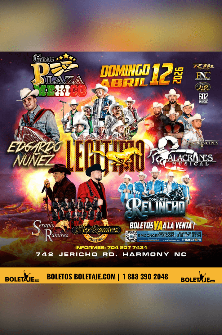 Grupo Legitimo, Edgardo Nuñez, Alacranes Musical, Serapio Ramirez, Alex Ramirez y Conjunto Relincho