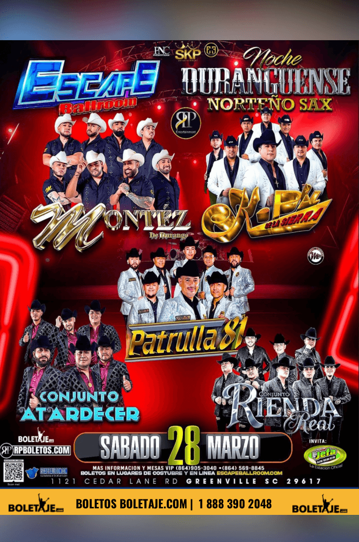 Montez de Durango, K-Paz de la Sierra, Patrulla 81, Conjunto Atardecer y Conjunto Rienda Real