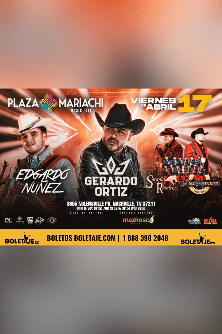 Gerardo Ortiz, Edgardo Nuñez, Serapio Ramírez y Alex Ramirez