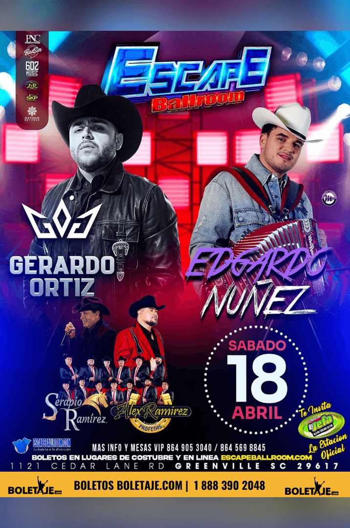 Gerardo Ortiz, Edgardo Nuñez, Serapio Ramírez y Alex Ramirez